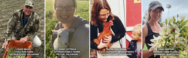Four Delmarva farmers were awarded Historic Lewes Farmers Market scholarships to attend sustainable farming conferences. SUBMITTED PHOTO